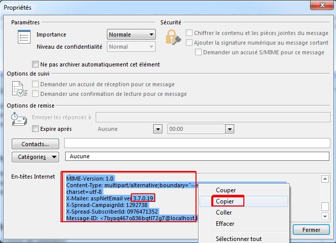 stop le spam dans mon outlook