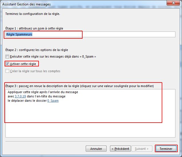 spam dans outlook recherche IP scan