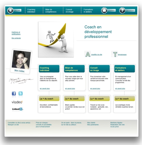 création maquette site Web