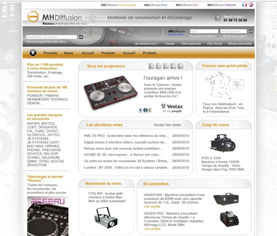 création maquette site Web