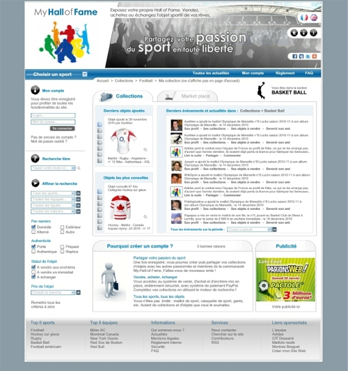 création maquette site Web